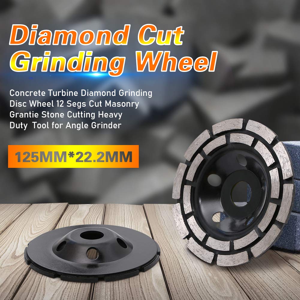 125mm Diamond Grinding Wheel for Concrete and Masonry - High-Quality Angle Grinder Accessory for Concrete, Granite, Natural Stone, Masonry