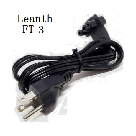 1 Meter 3 Prong Flat AC Power Cord Cable for D-ell PA-10 / PA-12 Laptop Charger – Straight Power Cable Replacement
