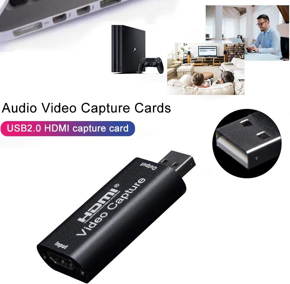 Video Recording Card Capture Card HDMI USB Adapter, 4K HDMI Capture Card HDMI Video Capture USB 2.0 1080P for Gaming, Streaming TV, Recorder Live Streaming Video for Windows Mac OS