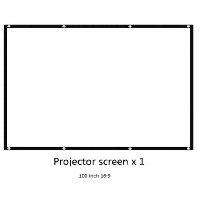 100 Inch Projector Screen 16:9 HD Projection Screen – Frameless High Brightness High Gain Grey Screen with High Contrast for Home Cinema, Office & Gaming