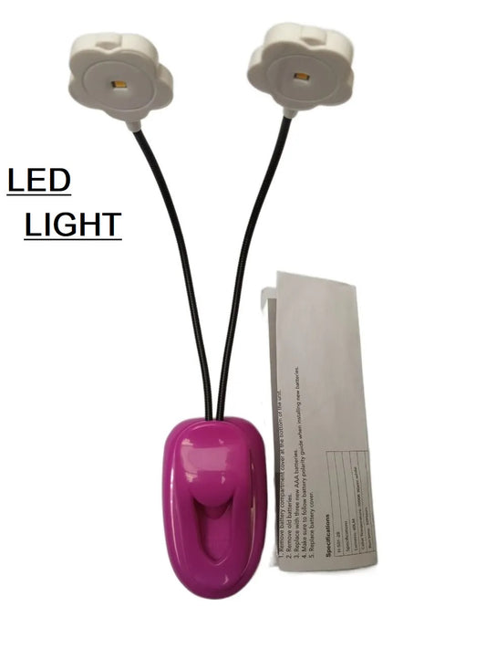 wireless tow head book light li Flexible Easy Clip Lamp Read Night Reading  two strong magnets
