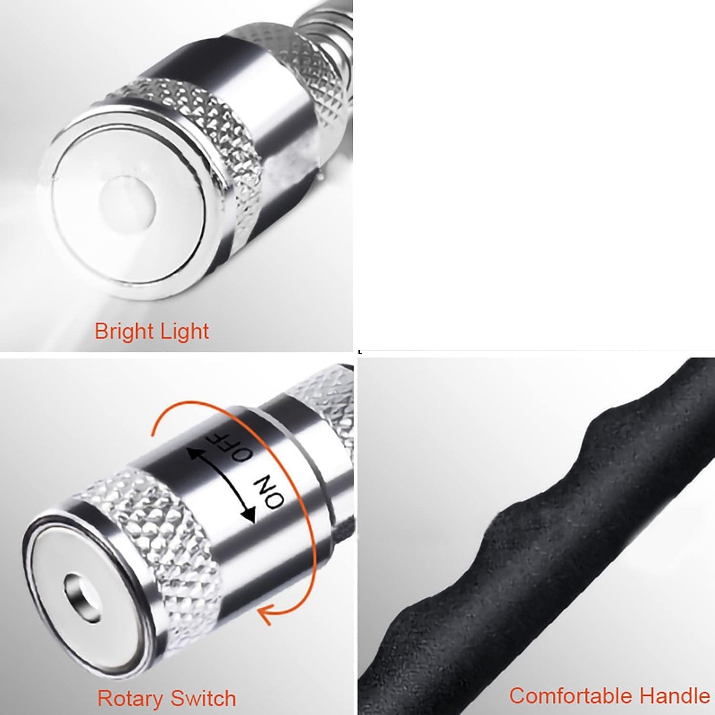 Telescoping Magnetic pickup tool with light,magnet duty flexible led set for seniors extra outdoor