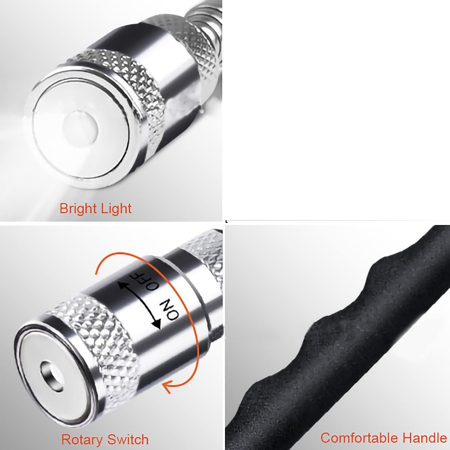 Telescoping Magnetic pickup tool with light,magnet duty flexible led set for seniors extra outdoor