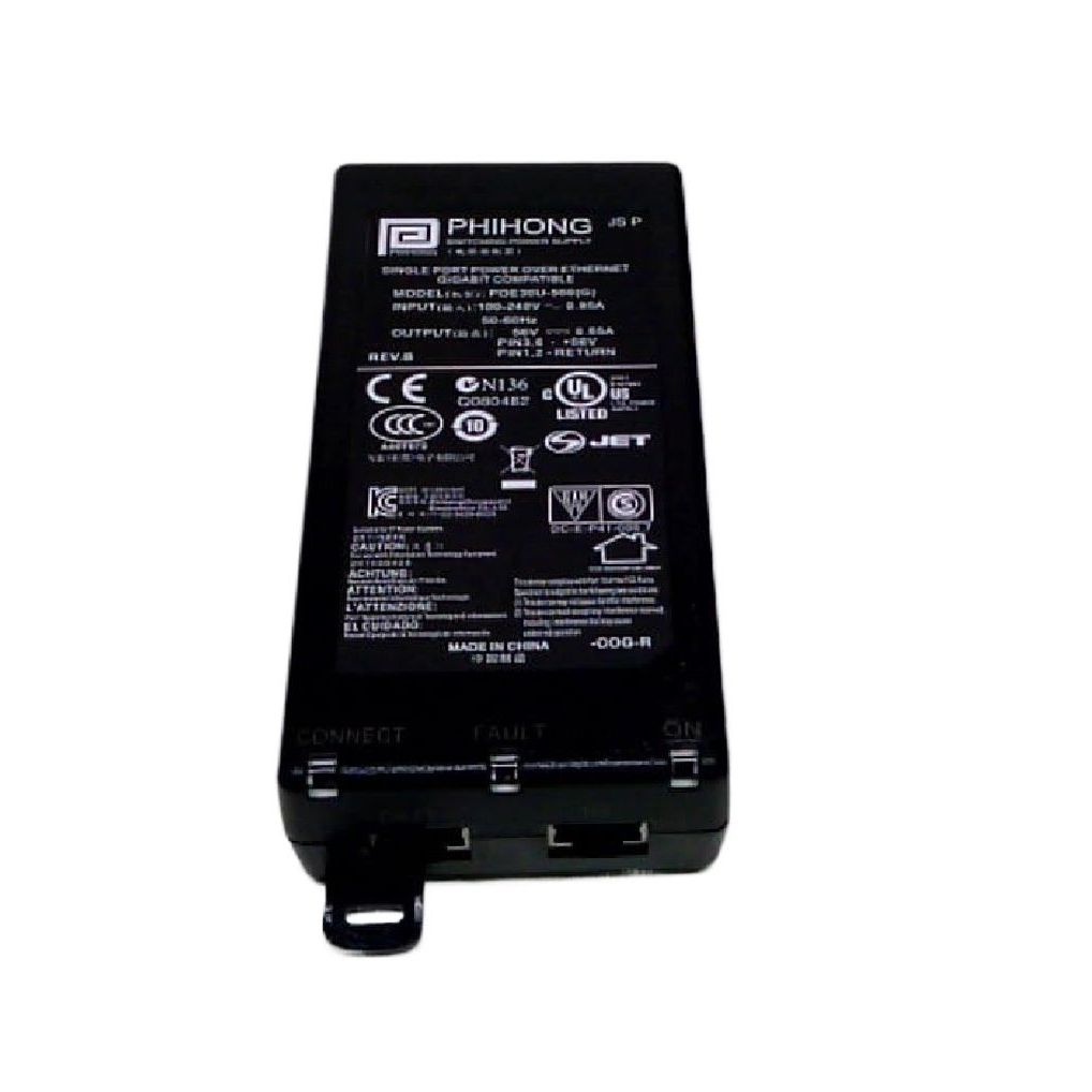 56V 1.1A  1 pcs Phihong POE16U-480 PoE Power Supply Adapter – IEEE 802.3af Power over Ethernet Injector for IP Cameras, Wireless Access Points & VoIP Devices