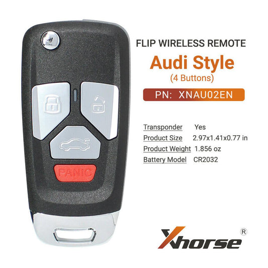 AUDI Style Wireless VVDI Universal Flip Remote Key Xhorse XNAU02EN Fob