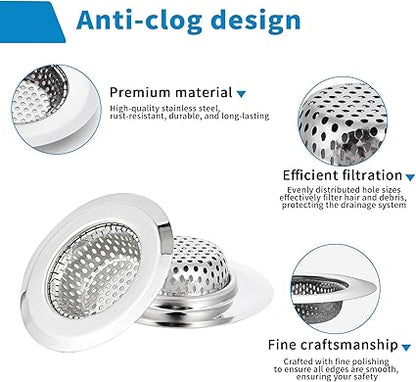 1pcs Stainless Steel Sink Strainer Bathroom Kitchen HEAVY DUTY Wholesale