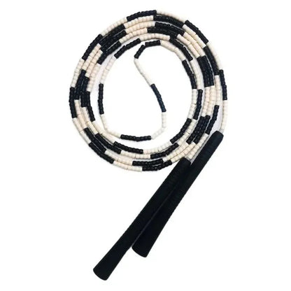skipping rope, Unisex Bamboo Joint Skip Rope Soft Beaded Adjustable 360° Rotation Segmented Lengths Jumping Ropes Fitness
