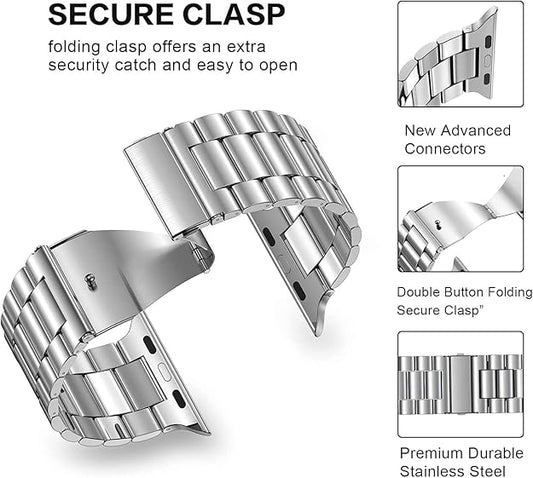 42mm 44mm 45mm 49mm Hi Qulity Stainless Steel Non Magnatic Metal Strap for Apple Watch lock Exclent Finish Long Life A One Material