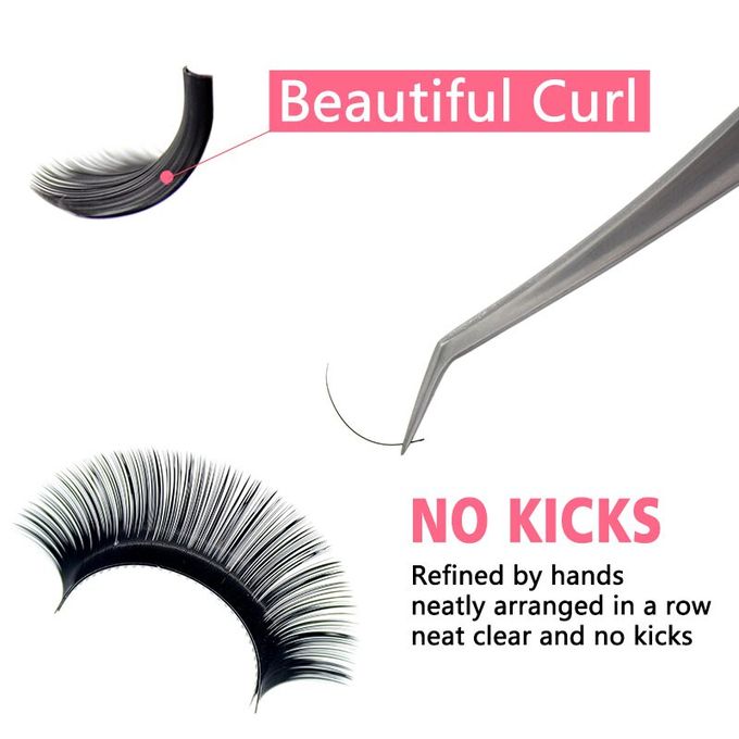 Kimcci 7-15mm Mix Mink Silk Lash Professional Eyelash Thickness: 0.10mm , Curl:C