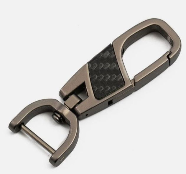 (1 Pc) Premium Metal D Shape Keyring – Durable Car, Motorcycle & Office Key Holder Ring, Heavy Duty Keychain
