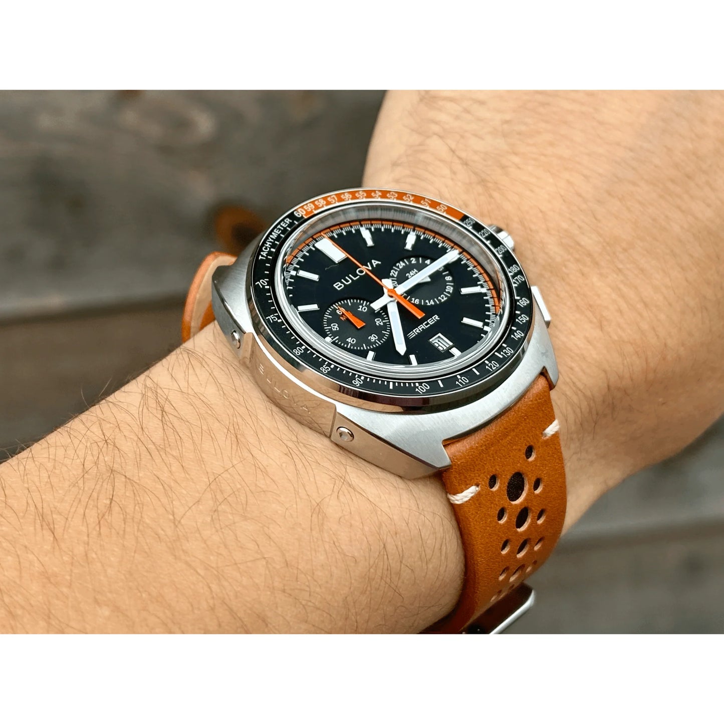 ⌚ 22 mm Premium Leather Branded Watch Strap – Classic Brown 22mm