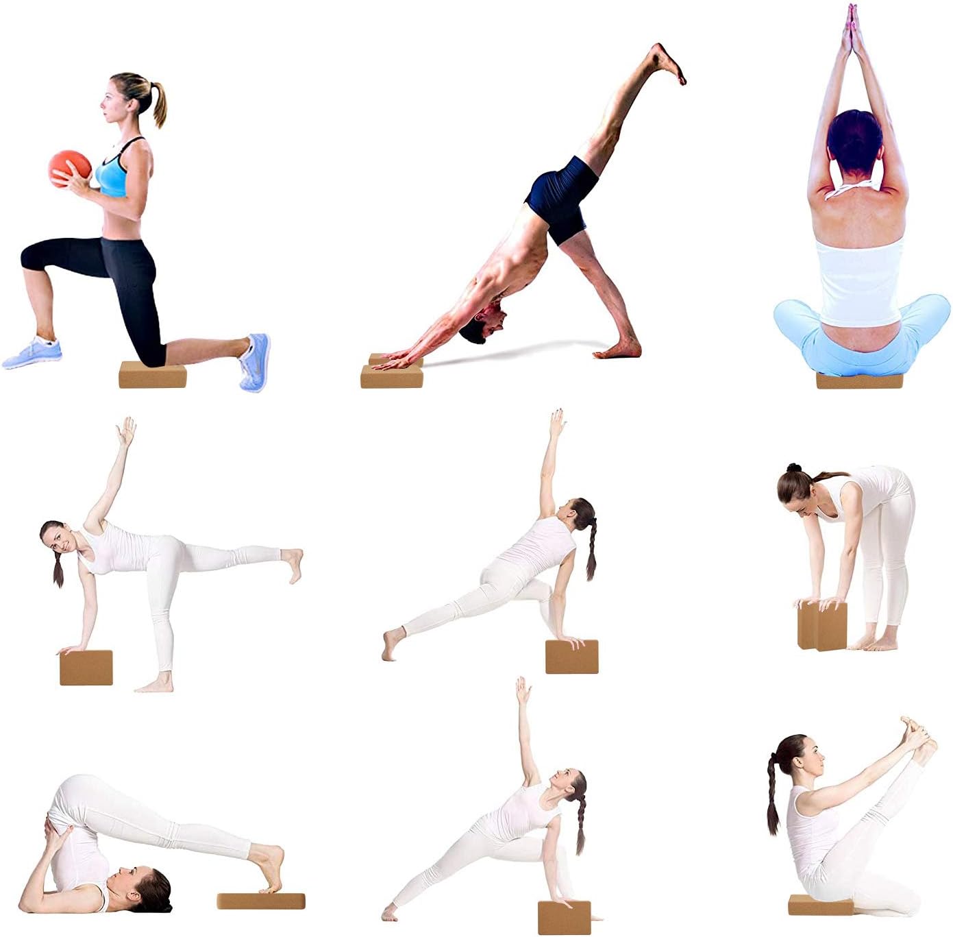 🧘 Cork Wood Yoga Block – Premium Yoga Support Brick for Balance & Flexibility