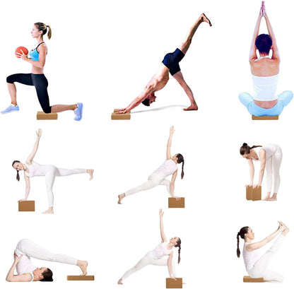 🧘 Cork Wood Yoga Block – Premium Yoga Support Brick for Balance & Flexibility