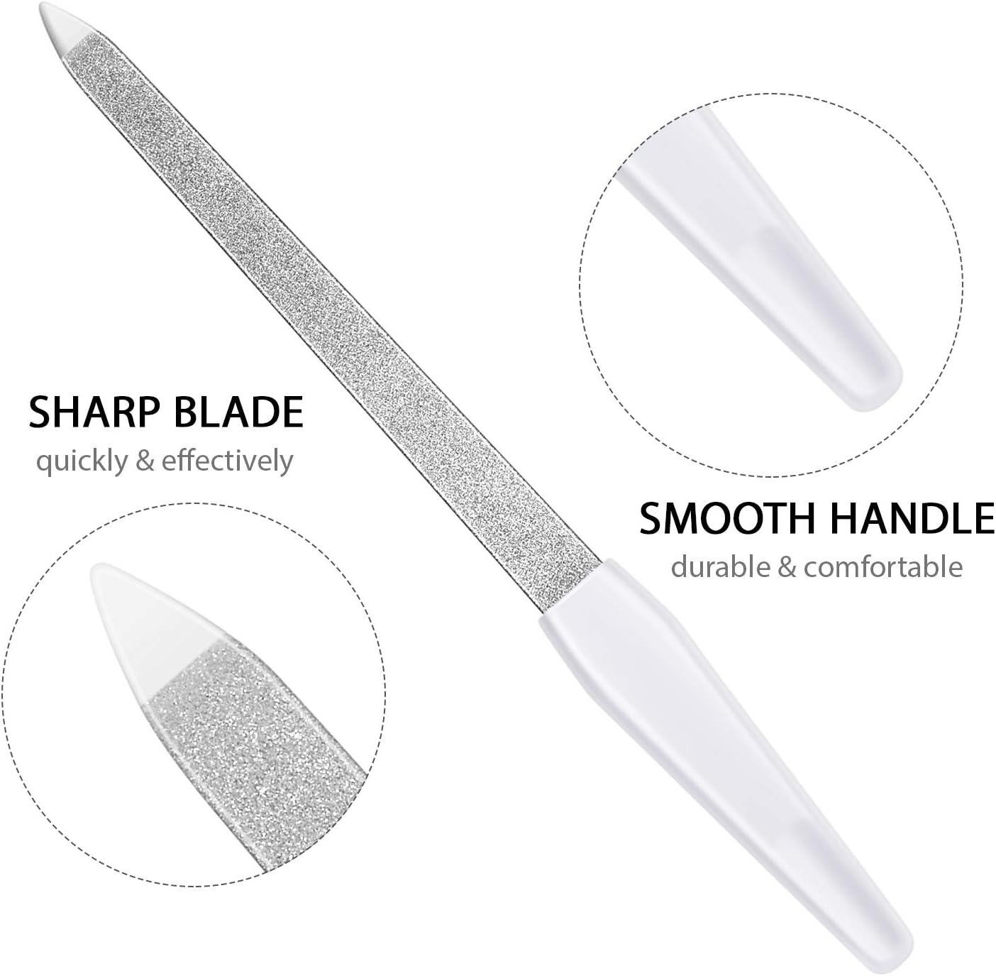 Metal Double Sided Nail File Stainless Steel Manicure Pedicure Files 6 inch