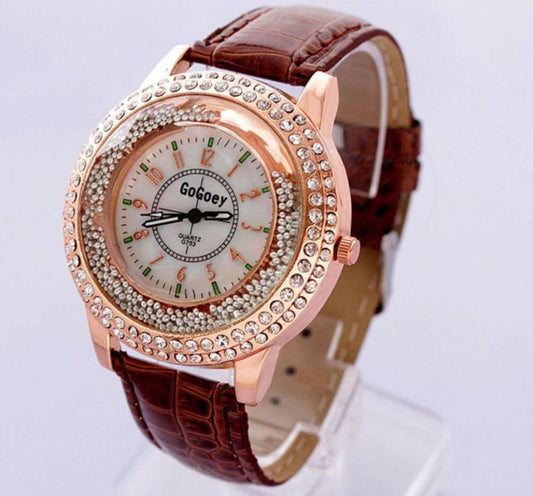 Causal Fashion Diamond Women quartz Watch Bracelet Ladies Colorful gemstones Wrist Watches