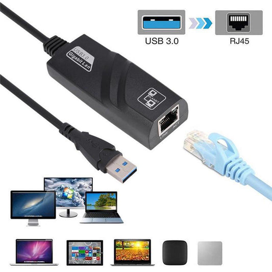 USB 3.0 To 10/100/1000 Mbps Gigabit RJ45 Ethernet LAN Network Adapter