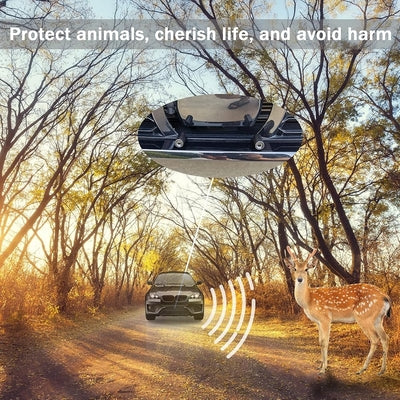 2PCS Motor Car Deer Whistle Device &ndash; Universal Auto &amp; Motorcycle Safety Alert Bell &ndash; Silver Deer Warning Whistles for Vehicle Protection