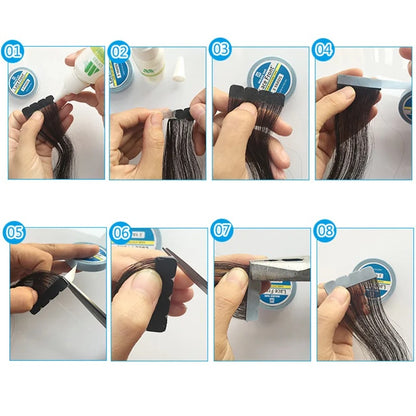 Hair Extensions Tape Walker Double Sided Roll Tapes Stickers Adhesive for Men Hair System Replacement Toupee Hair Extension Wig Bundles Hair Weave Closure(3 Yards 0.9cm 1 roll Made In USA) "Lace Front Support"