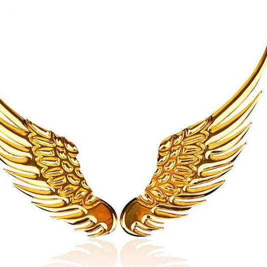 Car Auto Sticker 3D Stereo Metal Angel Wing Car Decoration 3D Big Wings Car Sticker