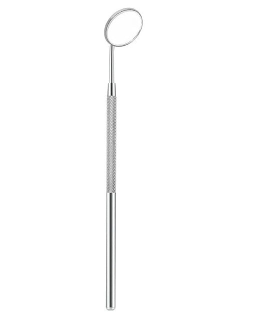 Dental Mirror Stainless Steel 16 cm with Handle Dentist Tool for Teeth Cleaning Plaque, Mouth Inspection, Lash Extension Mirror