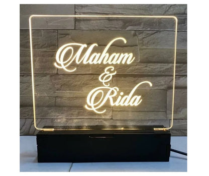 ✨ Custom LED Acrylic Lamp Sign  Personalized Light-Up Night Light | Wedding Table Numbers | Business Logo Display | Customized LED Desk Sign