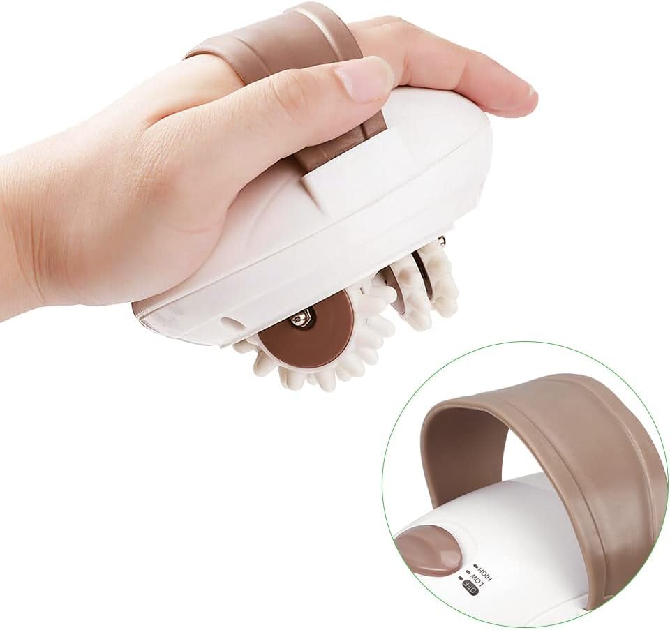 FITTO Body Slimmer and Leg Massager, MA-020, White – Full Body Toning, Cellulite Reduction, and Relaxation Massage Device – Portable, Battery Powered, for Back, Legs, and Arms