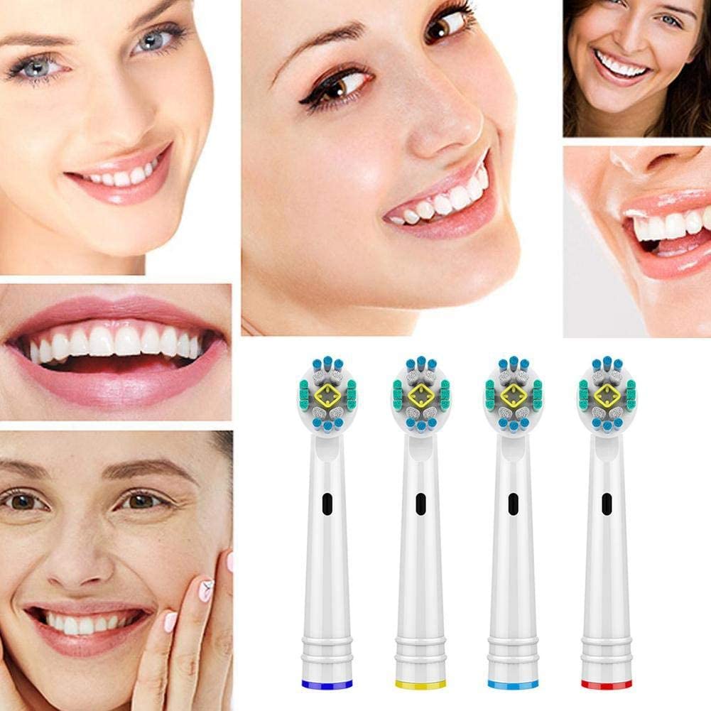 EB18-P Replacement Brush Heads for all Oral-B electric toothbrushes except ultrasonic brushes  4 Pcs Toothbrush Heads EB18P 3D White Replacement Brush Heads A One 100 % Premium Quality