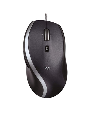 Logitech M500 Wired USB Mouse – 1000 DPI Laser Precision, 7 Programmable Buttons, Hyper-Fast Scrolling for PC, Mac & Laptop (Black)