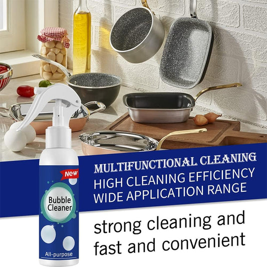 Foaming Heavy Oil Stain Cleaner, Foam Spray Cleaner, All-Purpose Bubble Cleaner, Foam Rust Remover Kitchen All-Purpose Cleaning Bubble Spray, Rinse-Free Cleaning Spray Grease Stain Removal (200ML)