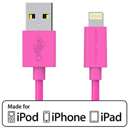 Lightning USB Charger Cable 1 Meter Branded | Fast Charging & Data Sync Cable | Pure Copper G Plated Connector | High Quality Durable Cable