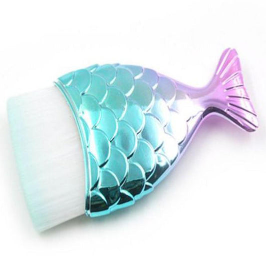 Professional Mermaid Makeup Brush Fish Tail Powder Foundation Cosmetic Tools Nail Art Brush