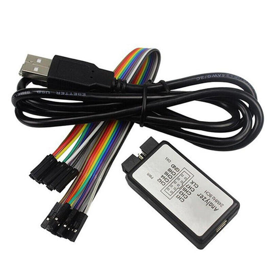 USB Logic Analyzer LA1002 Mini Portable 5MHz 24M 8 Channel Device Set with Cables
