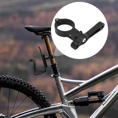 Seatpost Water Bottle Holder, Durable Clear Design Bicycle Bottle Holder Adapter Adjustable Convenient Aluminum Alloy for Outdoor Riding(Black)
