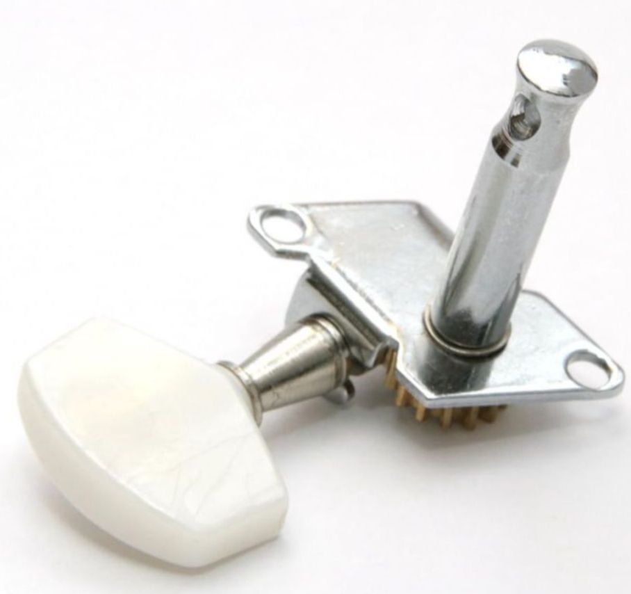 Open Gear Guitar Tuners Machine Heads 2L 2R Set Guitar Tuning Pegs for Acoustic Guitar Chrome Finish