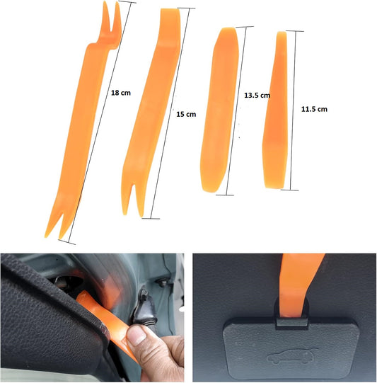 4 Pcs Car Trim Removal Pry Tool Set – Premium ABS Plastic Interior Panel Removal Kit for Dashboard, Door, Window & Audio Installation