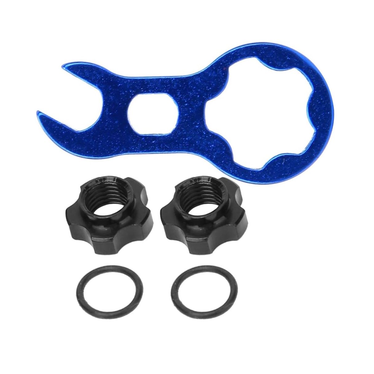 Bike Valve Nuts for Presta Valve – Aluminum Alloy Bicycle Inner Tube Valve Nut Set with Wrench Tool for Mountain & Road Bikes