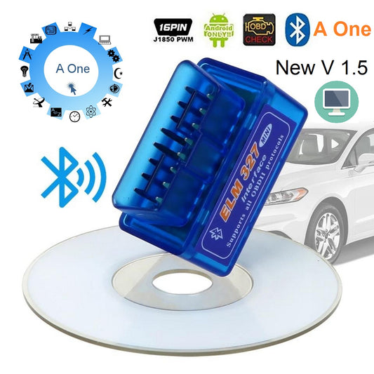 Car Scaner Code Reader / Eraser ELM327 V1.5 OBD2 PIC18F25K80 Ene Scanner OBD 2 OBDII ELM 327 V 1 5 Car Diagnostic Adapter -Compatible Auto tool - 2 board V1.5 25K80