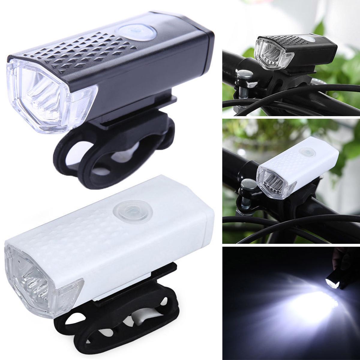 Bike Bicycle Light USB LED Rechargeable Set Mountain Cycle Front Back Headlight Lamp Flashlight