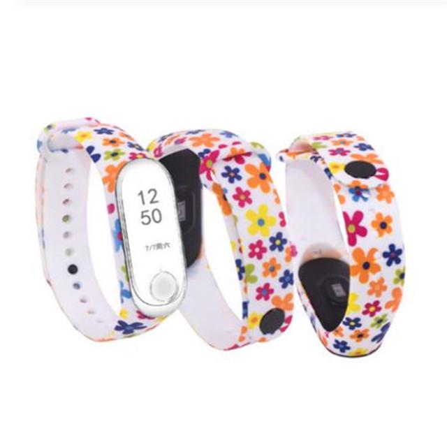Mi4 Band Strap & Mi3 Band Strap Printed A One Natural Flowers Color Full Matching Girls & Boys Strap for Mi Replacement Waterproof Wrist Band Printed Strap for Xiaomi Mi Band 4 & 3 Smart Activity Tracker -Printed (Only 1 Strap - Chip not Included)