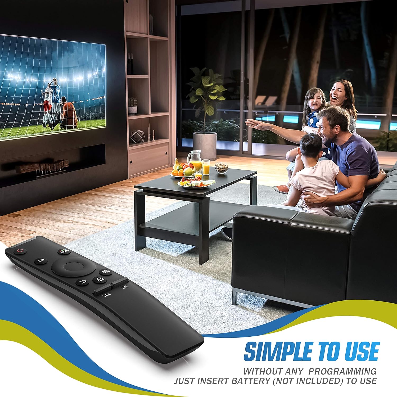 Smart Android LED TV Remote Replacement BN59-01259E TM1640 for Samsung LCD, LED, UHD & Smart TVs – Easy Pairing, Long Life