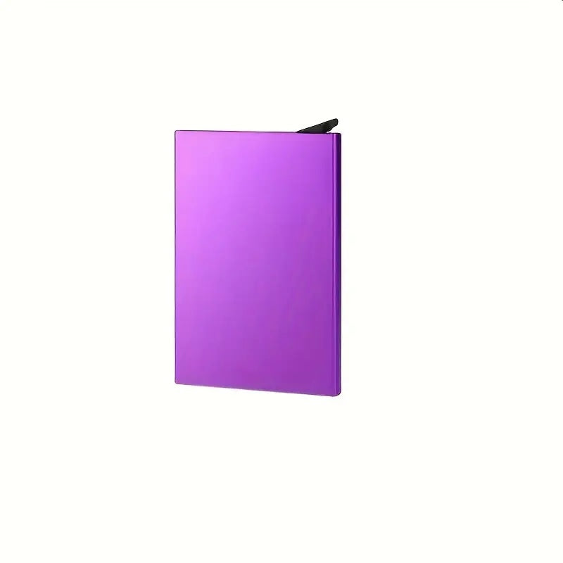 ⭐ Automatic Aluminium RFID Card Holder – Slim Metal Wallet for Bank & ID Cards