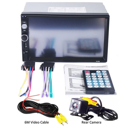 7023B 7 Inch Touch Screen Car MP5 Player with Bluetooth, Phone Link, Rear View Camera & Steering Wheel Remote