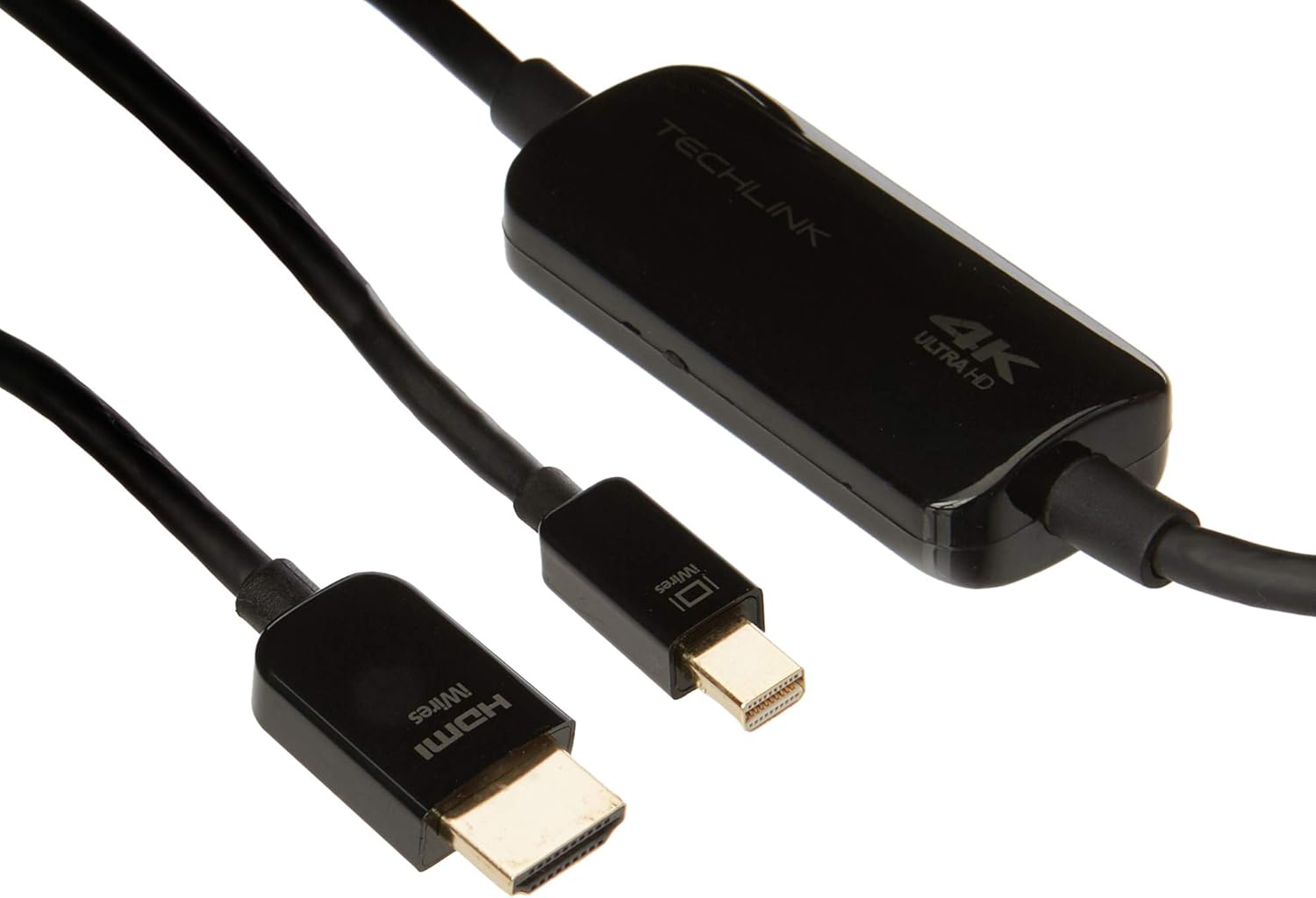 TECHLINK iWires 30AWG Mini DisplayPort Plug to HDMI A Plug Cable - Black