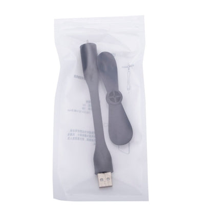 FLEXIBLE MINI PORTABLE USB POWERED 2-BLADE USB FAN (BLACK)