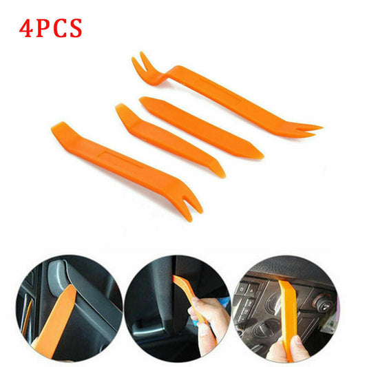 4Pcs Plastic Car Trim Removal Tool Kit – Auto Panel, Door Clip, Dash & Audio Pry Tools Set
