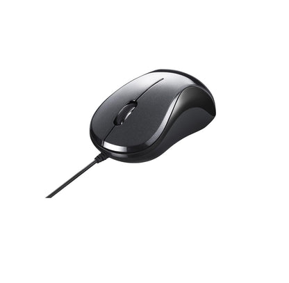 Wired Blue LED Silent USB 3 Button Mouse Buffalo Black BSMBU108 – Quiet Click, High Precision Optical Mouse for PC & Laptop