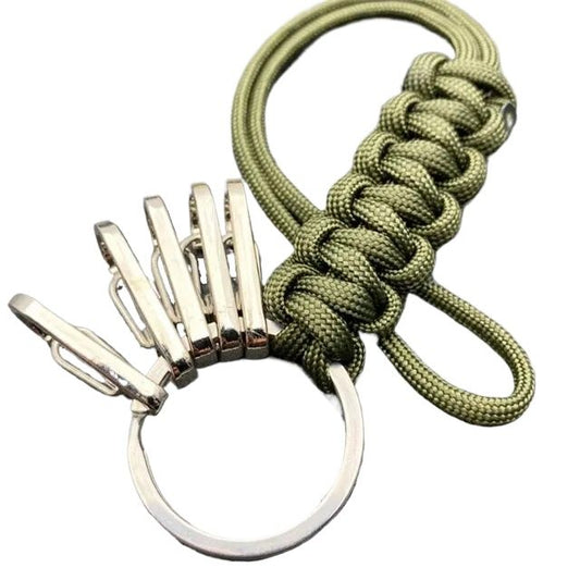 1pcs Hand rope key chain tactical multi-functional outdoor camping emergency survival rope key storage hanging ring