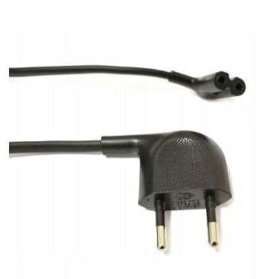 EU 2-Pin Power Cable IEC C7 Figure-8 Cord for TV, DVD Player, Radio & Home Electronics