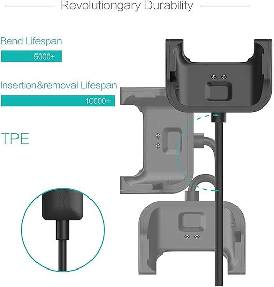 USB Smart Watch Charger Replacement for Amazfit Bip/Bip Lite  Fast Charging 1 Meter Data Cable