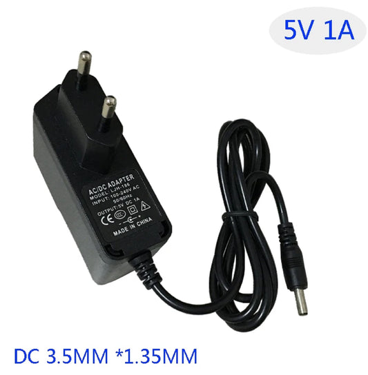 5V 1A AC/DC POWER SUPPLY ADAPTER PLUG 3.5MMX1.35MM